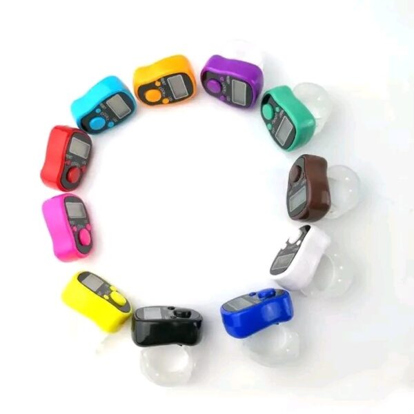 LED তসবি ডিজিটাল ফিঙ্গার কাউন্টার তসবি - ৫ ডিজিট ডিসপ্লে (একাধিক রঙ)