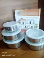Stainless Steel Food Storage Box Set (5 Pcs) - Image 3