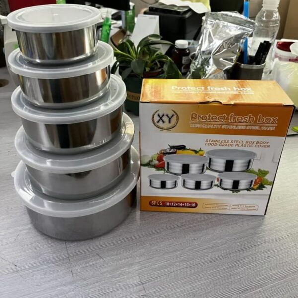 Stainless Steel Food Storage Box Set (5 Pcs)
